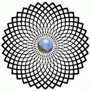 Иллюзия движения: если смотреть в центр, то шарик начнет сиять, а рисунок вращаться