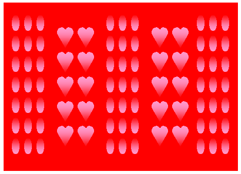 Иллюзия движения: сердца и слезы