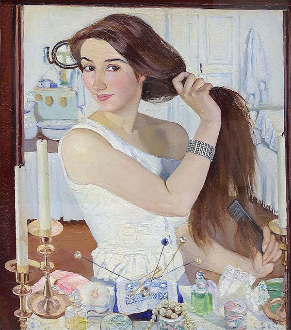 Зинаида Серебрякова. За туалетом. Автопортрет. 1908-1909