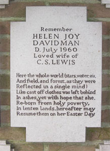 Надгробная надпись могилы Хэлен Джой Дэвидмен
