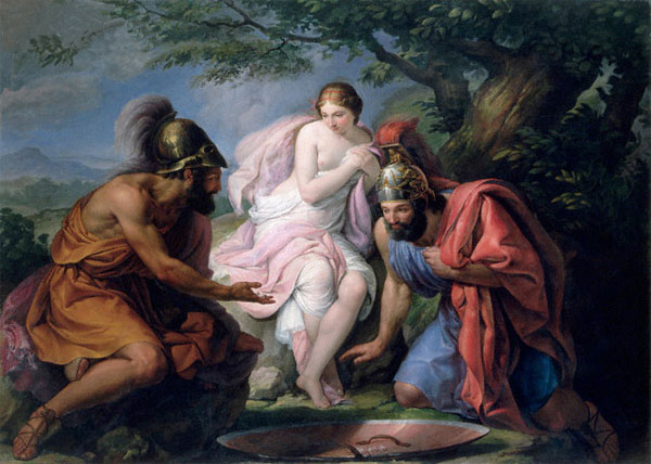 Тесей и Пирифой решают судьбу Елены